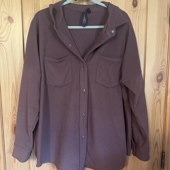 Stylish Mauve Button-Up Shirt Super Soft Mondetta Size XL - Picture 8 of 10